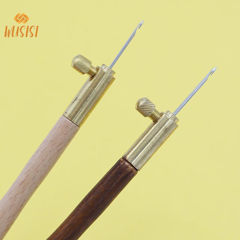 [WUSISI] Kim thêu Tambor Móc móc Luneville Tay cầm có 3 kim Bộ S Couture Luneville Long lanh Đính cườm Dụng cụ thêu MỚI