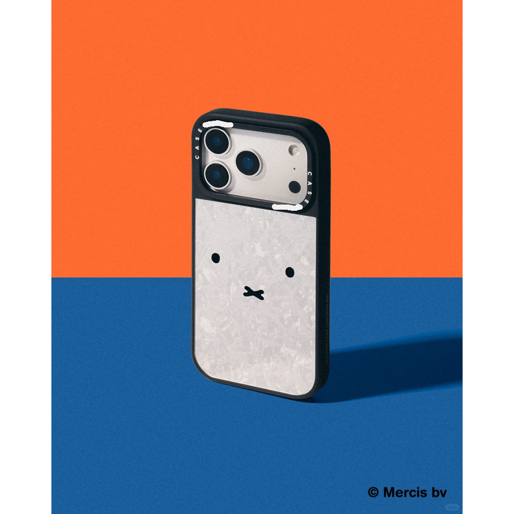 Ốp lưng CASECASE X Miffy (Phiên bản ngọc trai) Vỏ hút từ tính màu đen & bạc IPhone 17 16 15 14 13 12 Pro Max Plus Air có hộp khắc logo