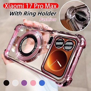 Vỏ Mềm Cho Xiaomi 17 Pro Max 17ProMax Mi17 Xiaomi17Pro 5G 2025 Ốp Chống Sốc Thạch Trong Suốt Có Giá Đỡ Từ Tính Dày Túi Khí Ốp Lưng Điện Thoại