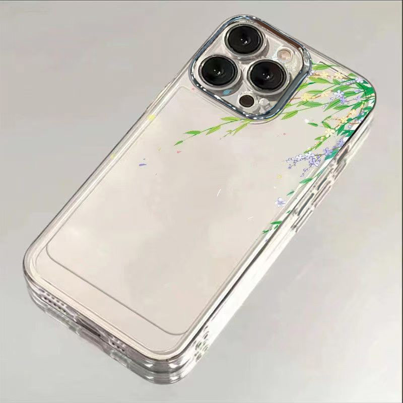 Ốp Điện Thoại Nhánh Liễu Đơn Giản Cho Redmi Note 15 14 13 12 12R 12T 11T 11 SE 11E Pro Plus 10 9 8 7 Pro Max 12 Turbo 11S 10S 9S 9T 5G 4G Vỏ Trong Suốt Hoa Chống Rơi Mềm Bao da