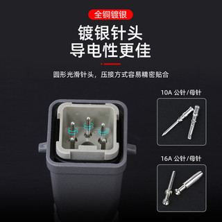 Đầu Nối Tải Nặng Nhỏ HDC-HA003 Hình Chữ Nhật Công Nghiệp Hàng Không Cắm Nam Nữ Mông 4 Ngang 5 Lõi 6 / 8 Pin