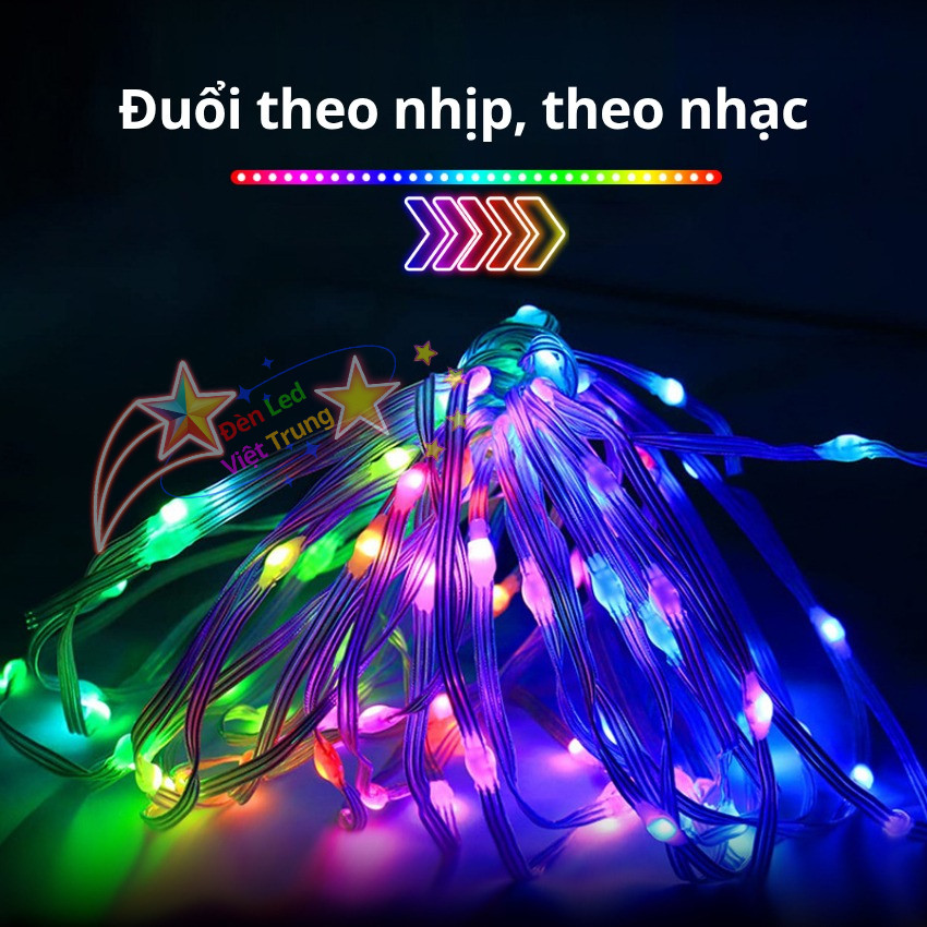 Dây Đèn Led RGB 10M - 20M Chống Nước Cổng USB Đuổi Nháy Theo Nhạc Chống Nước Điều Khiển Remote Và App Bluetooth