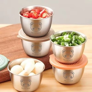 1 / 3 / 6 Cái Hộp Đựng Salad Inox 304 - Cốc Nước Sốt Di Động Nhà Bếp Sắp Xếp