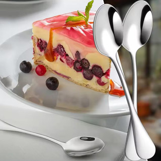 5 / 10 / 15 Chiếc Thìa Tay Cầm Dài Bằng Thép Không Gỉ - Thìa Tráng Miệng Bạc Dày Dao Kéo Nhà Bếp