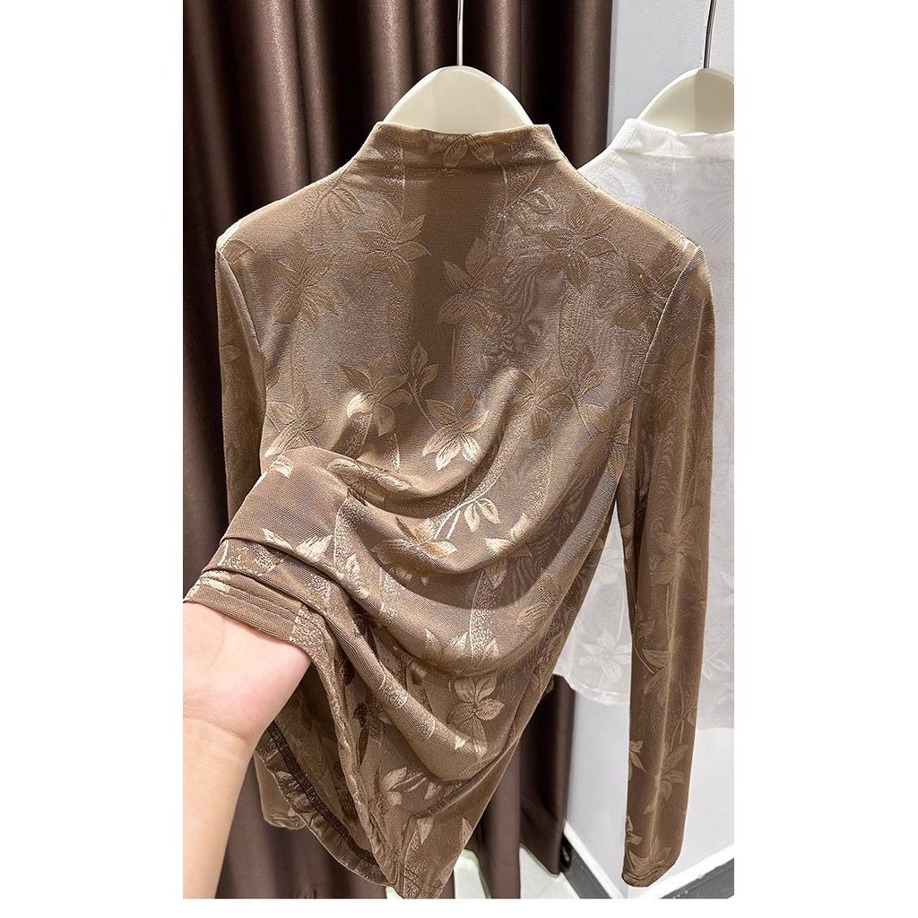 Milyfashion Áo Blouse Phong Cách Ballet, Ren Hơi Trong Suốt, Đáy Ôm - Thích Hợp Mùa Thu