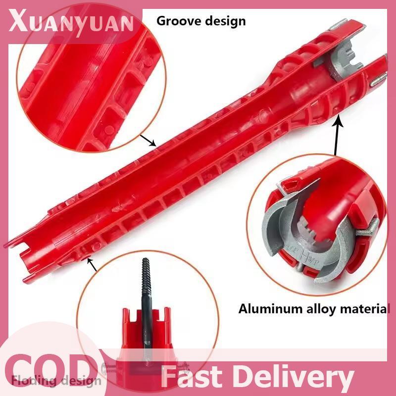 Cờ lê sửa chữa bồn rửa & vòi đa chức năng XUAN 14 trong 1 - ABS, tay cầm chống trượt dài cho hệ thống nước nhà bếp & phòng tắm VN