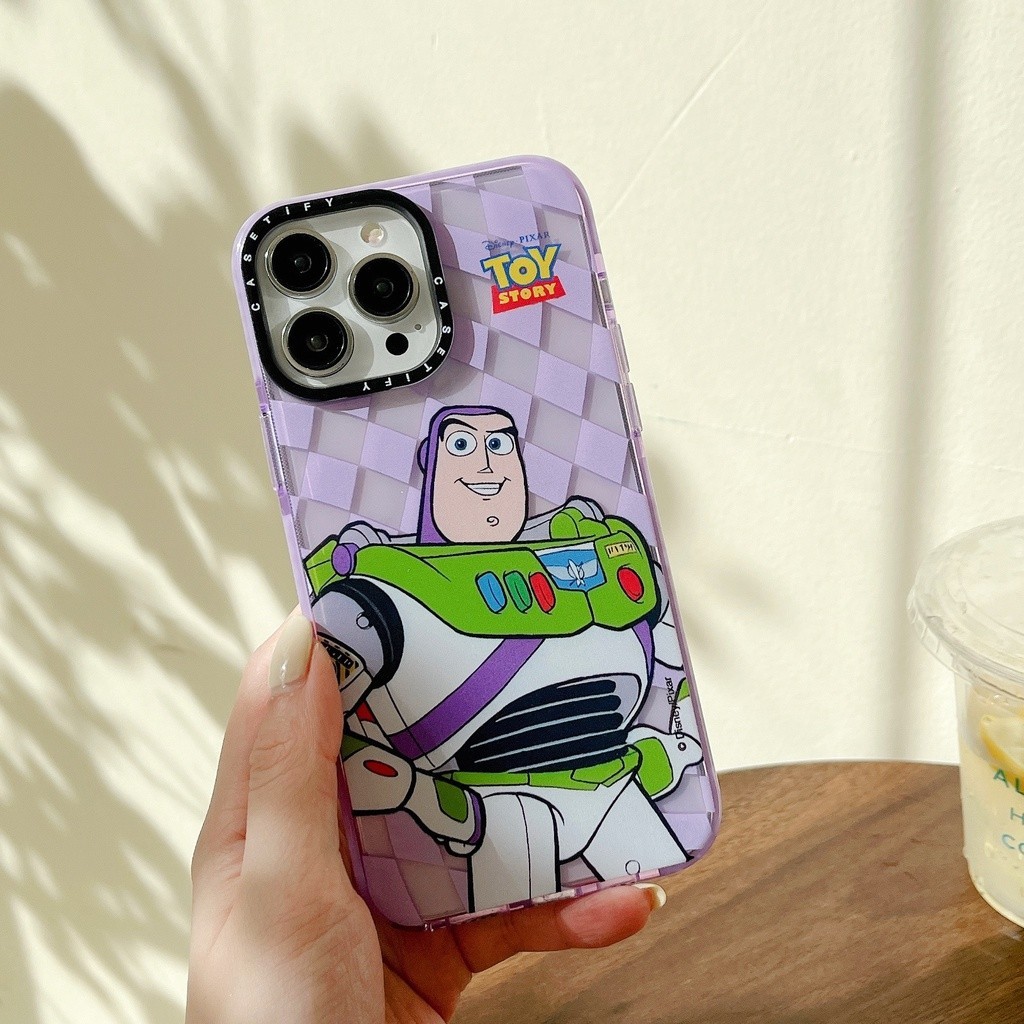 CASET Đồng thương hiệu Câu chuyện đồ chơi Buzz Lightyear Woody Lotso Vỏ mềm hoạt hình dễ thương Tương thích cho iPhone 17 Pro Max Air Plus 16 / 15 / 14 / 13 / 12 / 11 / XR / X / XS / SE / 8 / 7 / 6
