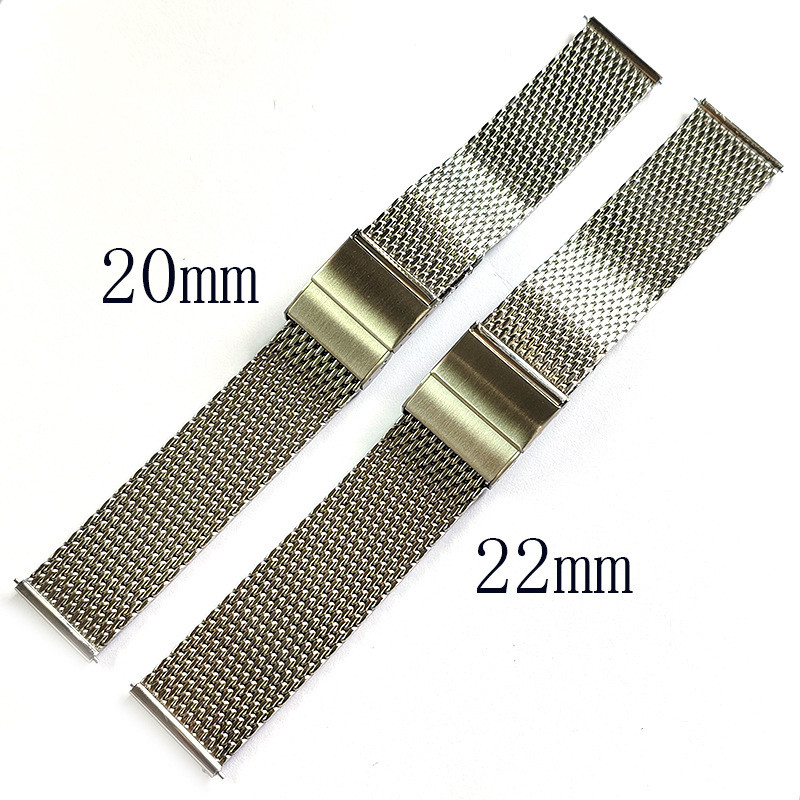Khóa từ tính - Dây đeo đồng hồ bằng thép không gỉ Milanese lưới 1.0mm 20mm 22mm Dây đeo đồng hồ phát hành nhanh cho SEIKO 5 Diver Lặn cá ngừ Samurai Vòng tay nam nữ
