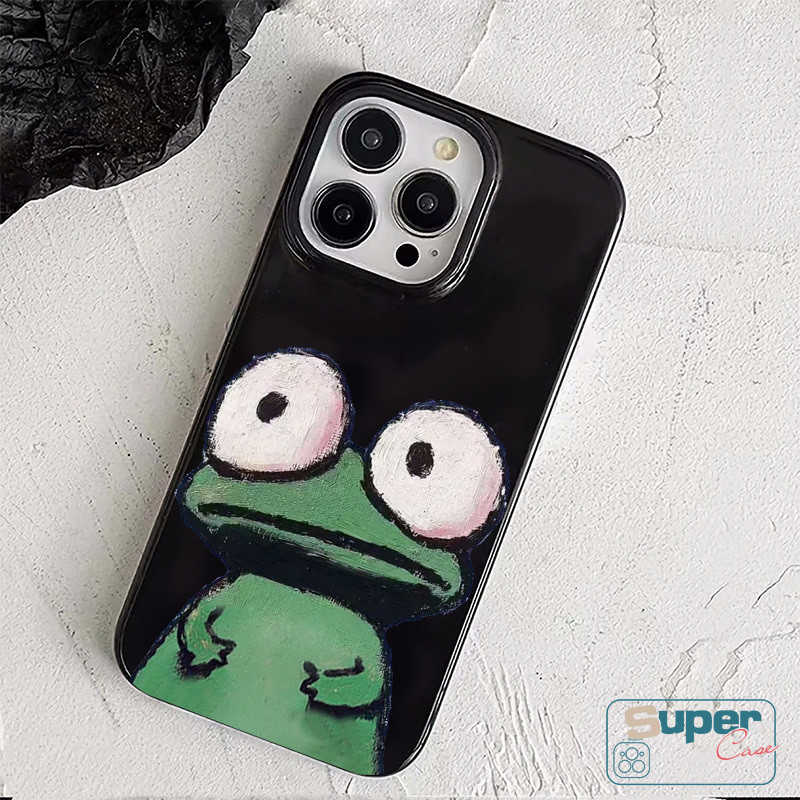 Ốp Lưng Tương Thích Cho IPhone 15 13 11 16 17 14 12 Pro Max Air 13 12 16 15 14 17 Pro 7 8 16 15 14 6s Plus XR XS Max SE 2020 Hoạt Hình Thời Trang Dễ Thương Mr Bìa mềm hình chú ếch gấu đậu