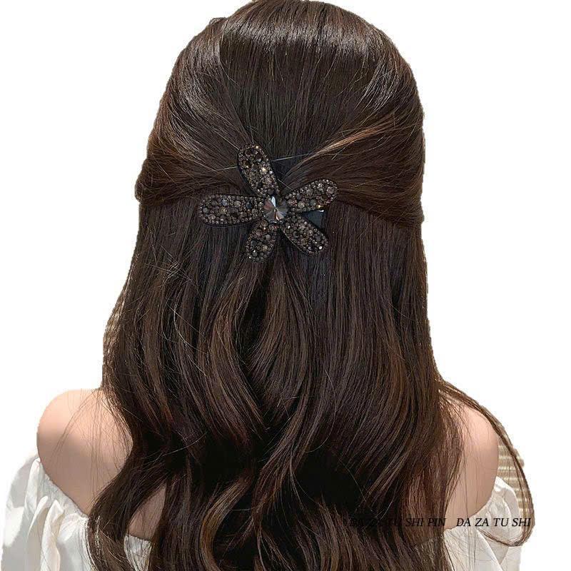 Bộ 5 Kẹp Tóc Lót Nhung Đính Hạt Loại Mới Cực Xinh Chất Liệu Cao Cấp Thiết Kế Sang Trọng/ Kẹp Hoa Sáng Bóng MOCA VN