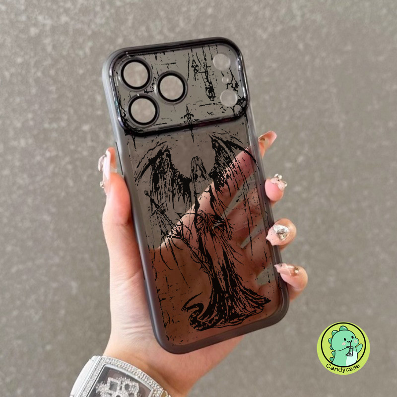 Ốp Điện Thoại Thiên Thần Bóng Tối Vintage Gothic Cho Redmi Turbo 4 Pro 3 A5 A4 A3 A3X A2 A1 Plus A2 + A1 + 5G 4G Vỏ Chống Sốc Y2K Dễ Thương Có Ống Kính Kính