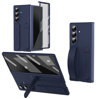 Dây đeo cổ tay có thể gập lại Funda Case cho Samsung Galaxy Z Fold 7 6 4 5 3 5G Vỏ kính phía trước