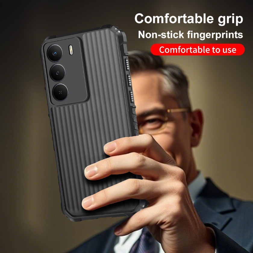 Ốp Điện Thoại Sóng Sọc Chiến Tranh Cao Cấp Cho Realme C75 C71 C63 C53 C51 NFC 14T 11X 11 13 15 Pro 12 14 Pro + Note 50 Vỏ Chống Vân Tay