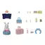Sylvanian Families Doll and Furniture Set [Exciting Travel Set - White Rabbit Mother -] DF-19 ST Mark Certified, for Ages 3 and Up, Toy Dollhouse, EPOCH