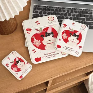 Dễ Thương Apple Gấu Gấp Gương Trang Điểm Gương Để Bàn Đứng Lên Gương Trang Điểm Bé Gái Đi Chơi Di Động Trang Điểm Gương Nhỏ CSDD