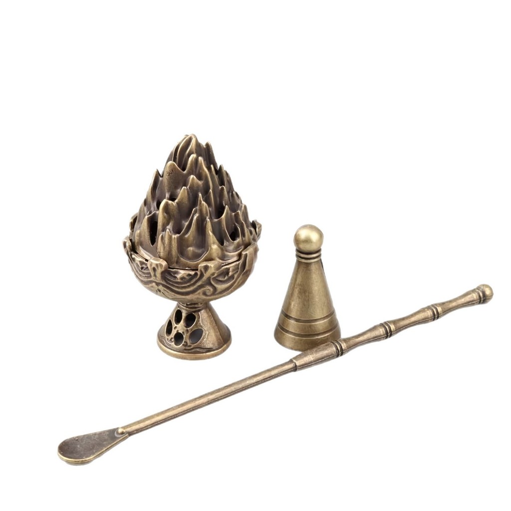 Mini Boshan Đốt Tự Chế Chùa Hương Thiền Lư Chống Dính Hương Nhỏ Mây Tốt Lành Cổ Trà Trang Trí JKLU