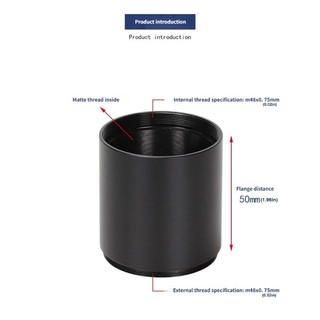 Ấm cúng Đa Năng M48x0 75mm Bộ Chuyển Đổi Sợi Kim Loại Ống Nối Dài Cho Kính Thiên Văn Máy Ảnh