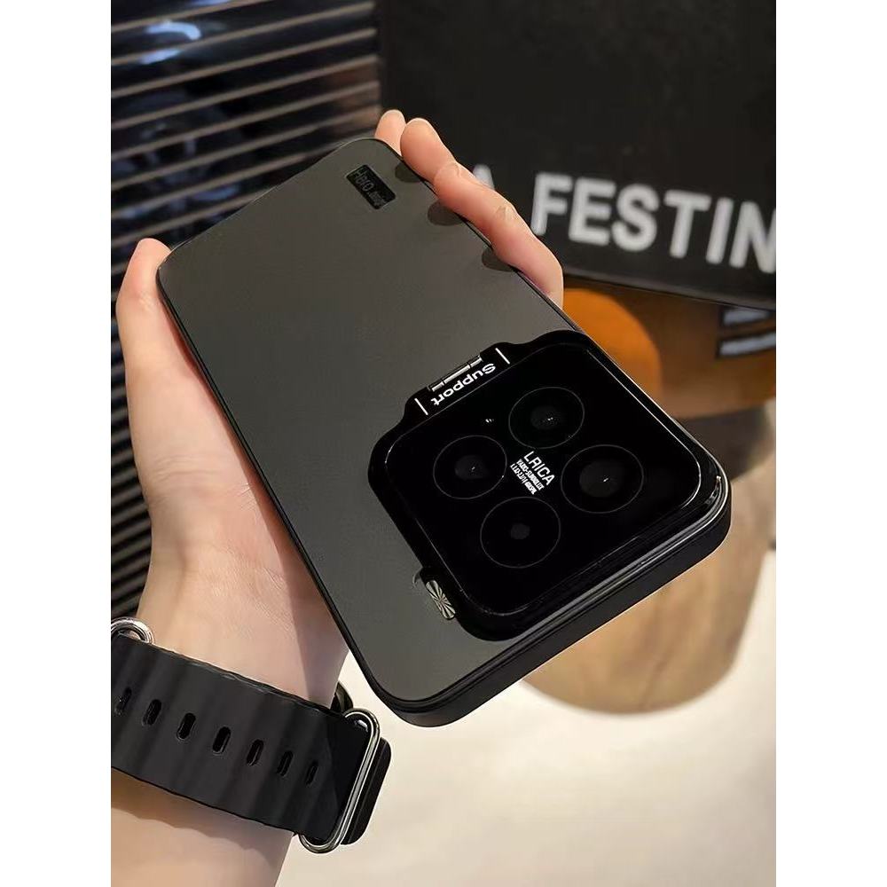 Sản phẩm mới Giá đỡ kim loại cho xiaomi 15 Vỏ điện thoại 14pro Vỏ bảo vệ cạnh thẳng 13pro Bao gồm tất cả nam nữ Phong cách mới 13 Ánh sáng độc đáo sang trọng có nắp ống kính Chuyên dụng Siêu nóng sáng tạo