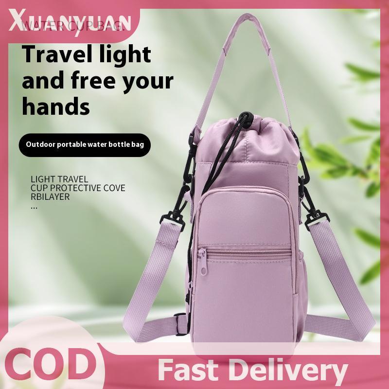 Giá đỡ chai nước XUAN có dây đeo, Túi đựng chai nước cách nhiệt Túi đựng chai nước VN