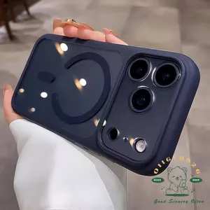 【 Ốp lưng iPhone17 】 Vỏ điện thoại acrylic mờ lỏng từ tính iPhone17 Pro Max cho vỏ iPhone Vỏ mềm silicon TPU chống sốc