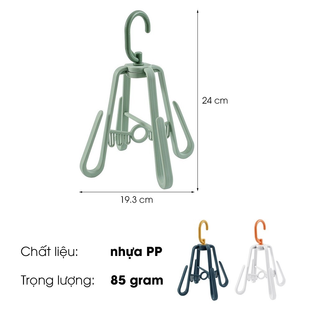 Móc phơi giày 4 chân chuyên dụng - Móc treo giày dép xoay thông minh kiểu chữ A xoay 360