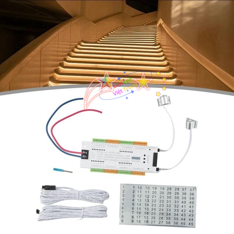 Bộ Điều Khiển LED Cầu Thang 500W DC 12V/24V Chống Chập Bảo Vệ Ngắn Mạch Hỗ Trợ Cảm Biến 2 Đầu