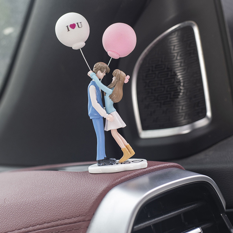 Phụ Kiện Xe Hơi Hoạt Hình Dễ Thương Cặp Đôi Hình Hành Động Các Bức Tượng Bong Bóng Trang Trí Nội Thất Ô Tô Bảng Điều Khiển Cho Bé Gái Quà Tặng