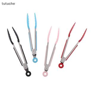 Tutu 1Pc 7inch Thép Không Gỉ Kẹp Thực Phẩm BBQ Nướng Bít Tết Kẹp Thực Phẩm Chống Trơn Trượt Tay Cầm Bánh Mì Tông Đảng Nhà Bếp Phụ Kiện Nấu Ăn VN