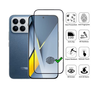 1-2 Chiếc POCO F8 Kính Cường Lực Siêu Bảo Vệ Màn Hình Cho Xiaomi POCO C85 M7 Plus F7 C65 F6 X6 M6 Pro C75 C71 C61 4G 5G 9D Kính Bảo Vệ