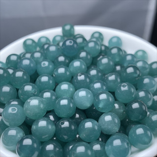 ((20 Chiếc) Ngọc Lục Bảo 8mm Màu Nước, Hạt Tròn để Tự Làm Vòng Tay)