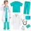 GC1 Trẻ Em Cosplay Bác Sĩ Và Y Tá Trang Phục Phòng Thí Nghiệm Khoa Học Áo Khoác Phẫu Thuật Trang Phục Hiệu Suất GC1