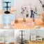 Giá treo móc khóa WOODNEST, Giá trưng bày vật liệu Acrylic nhiều lớp, Mặt dây hiển thị các tầng có thể điều chỉnh Màn hình Spinner DIY Organizer Giá lưu trữ Màn hình mặt bàn
