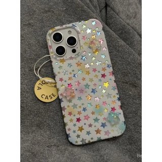 Ốp Điện Thoại Thích Hợp Cho iPhone Cô Gái Lấp Lánh Trái Tim Nhiều Màu Sắc Ngôi Sao iPhone17promax Ốp Điện Thoại iPhone16 / 15 / 14 / 13 Dopamine 12 Vỏ Bảo Vệ TG2Y