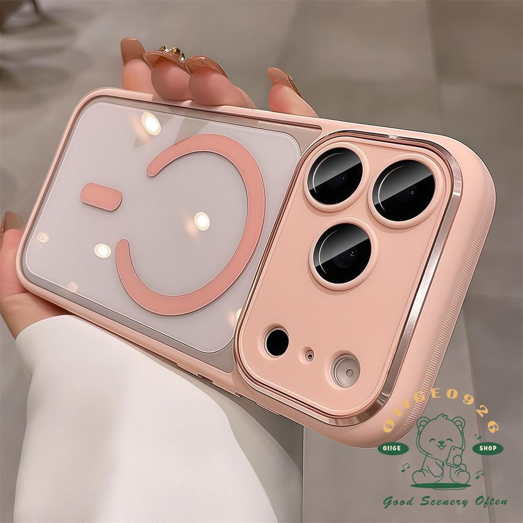 【 Ốp lưng iPhone17 】 Vỏ điện thoại từ tính dạng lỏng chống rơi màu cam iphone17 Pro Max16 15 14 13 12 cho vỏ iPhone Vỏ mềm silicon TPU chống sốc
