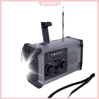 Đài phát thanh khẩn cấp quay tay Đài phát thanh thời tiết AM / FM có đèn pin LED Báo động SOS Đài phát thanh di động cho các trường hợp khẩn cấp ngoài trời trong nhà [jennie1.vn]