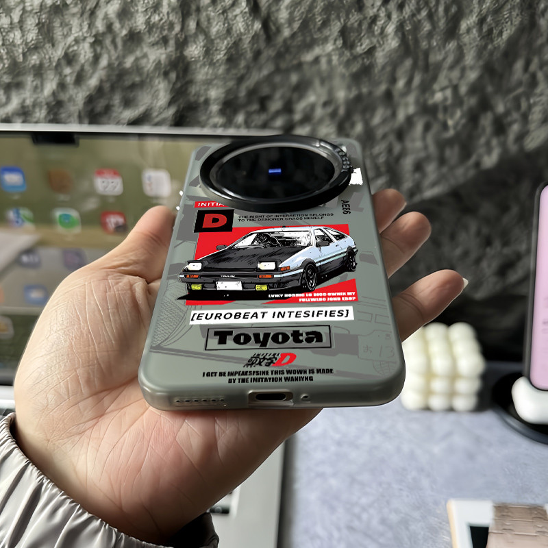 Ốp điện thoại Vivo chống sốc thời trang INITIAL D Car Micro Matte cho Vivo X300 Pro X200 Ultra X200 Pro Mini X100 S Pro X200S X100s X100 Pro X90 X80 X70