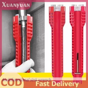 Cờ lê sửa chữa bồn rửa & vòi đa chức năng XUAN 14 trong 1 - ABS, tay cầm chống trượt dài cho hệ thống nước nhà bếp & phòng tắm VN
