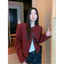áo khoác mặc noel đỏ thu ngoài mỏng xịn retro jacket hàn quốc áo khoác dạ nữ tweed croptop sang chảnh độc lạ