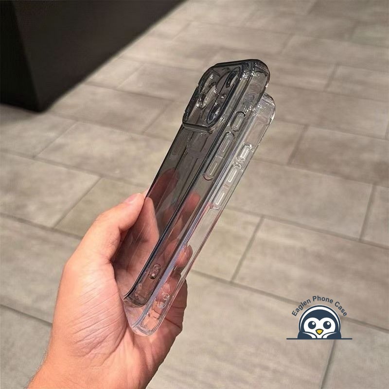 Ốp Điện Thoại Trong Suốt Màu Đen Cho IQOO 13 12 11 10 9 8 7 5 Z10 Z9 Turbo + Z9X Z8 Z8X Z7 Pro Z7X Z1 Z1X Neo 10 9 8 7 6 SE 5 3 Pro Plus 5G 4G Vỏ Đơn Giản Vỏ mềm chống sốc bốn góc
