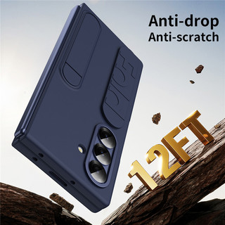 Dây đeo cổ tay có thể gập lại Funda Case cho Samsung Galaxy Z Fold 7 6 4 5 3 5G Vỏ kính phía trước