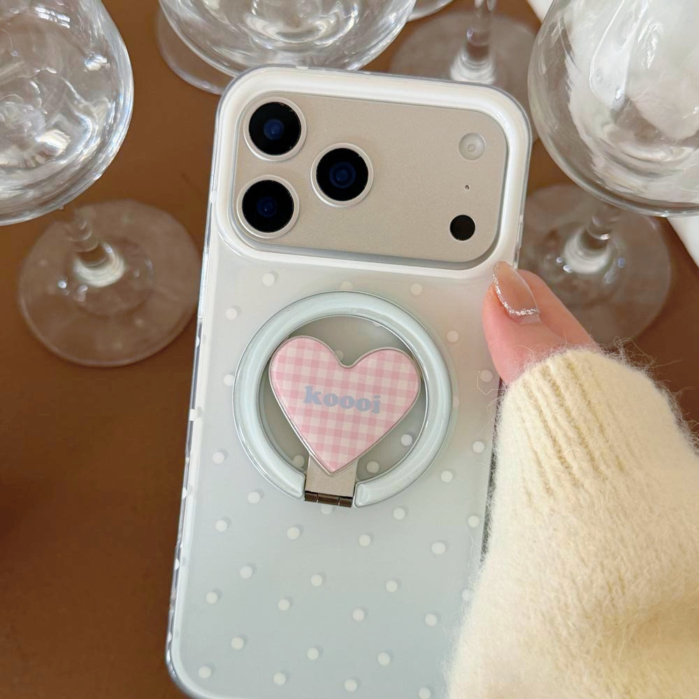 Ốp Lưng Cứng Tương Thích Với iPhone 13 14 14Pro 14ProMax 15 15Pro 15ProMax 16 16Pro 16ProMax 17 17Pro 17ProMax 17Air Gradient Blue Wave Point Pattern Magnet Case