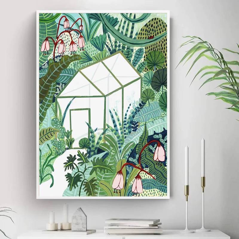 Rừng Nhiệt Đới Động Vật Áp Phích Thực Vật Minh Họa In Canvas Tranh Mầm Non Treo Tường Nghệ Thuật Hình Ảnh Nhà Trang Trí Phòng Khách