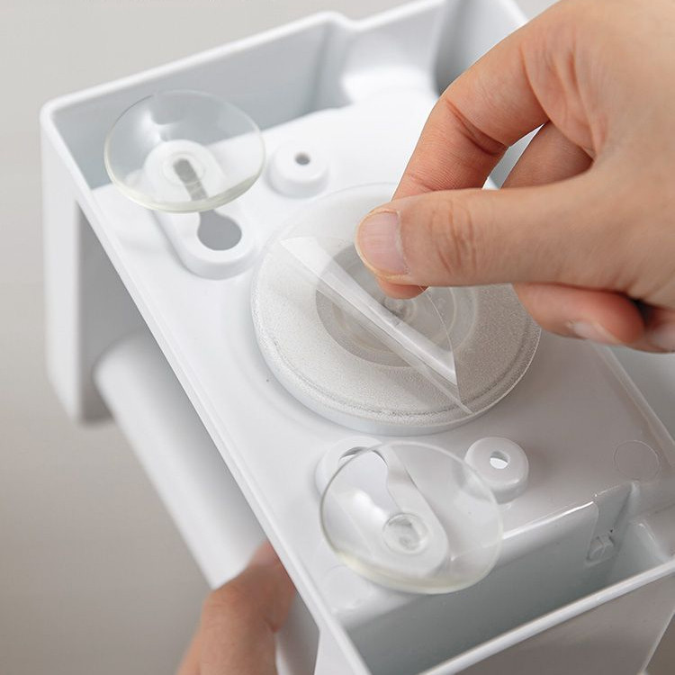 Chất liệu nhựa, Giá đỡ khăn giấy treo tường, Nhà không đục lỗ, Giá đỡ cuộn chống bụi phòng tắm, Giá đựng giấy vệ sinh điện thoại di động