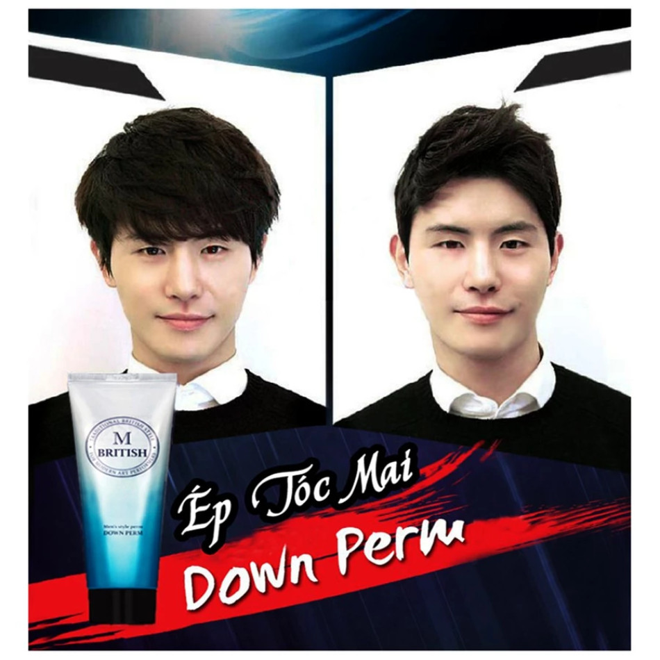 Thuốc ép Side tóc nam BRITISH M Men's Style Down Perm chuyên nghiệp chai 120gr | Trunghair