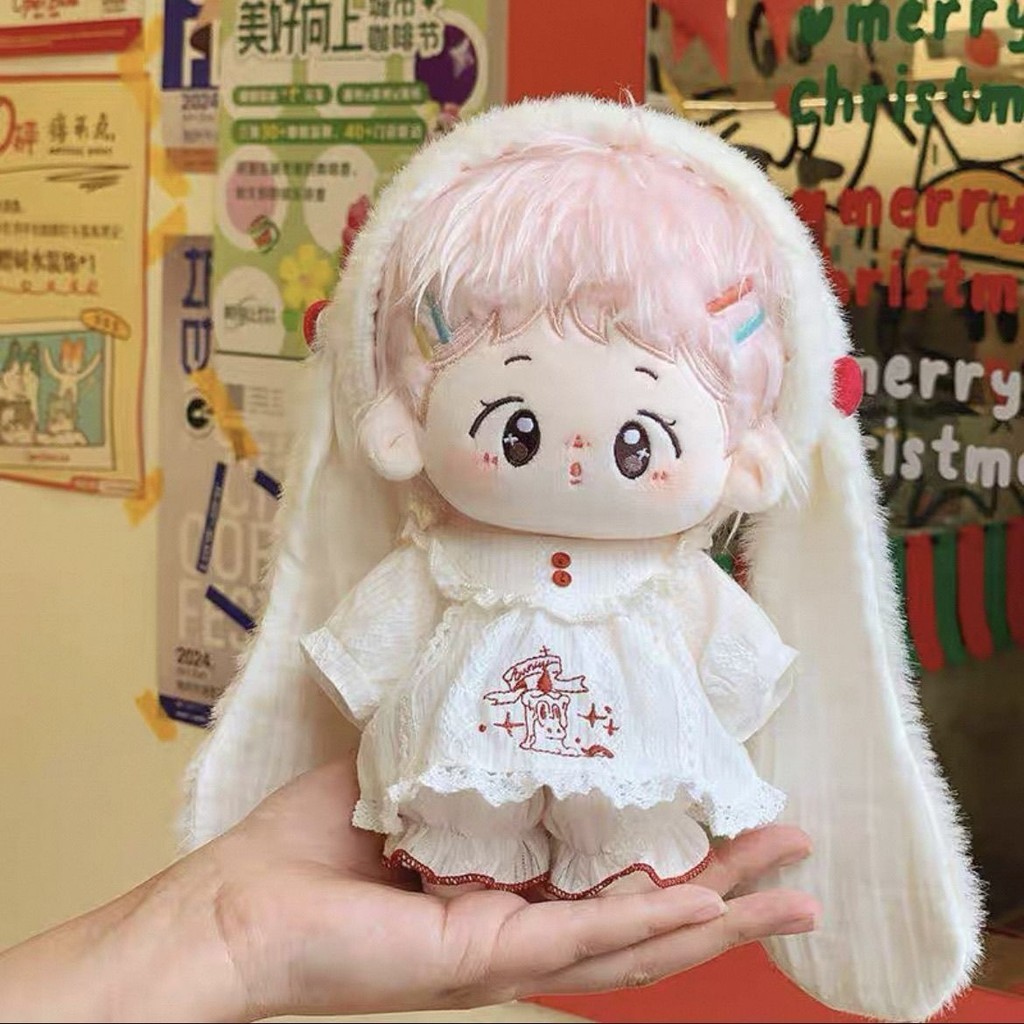 20cm Quần Áo Bé 10cm Cotton Búp Bê Quần Áo Dễ Thương Sang Trọng Thỏ Bộ Đồ Ngủ Đầm Búp Bê Trang Phục Phù Hợp Với 3.2