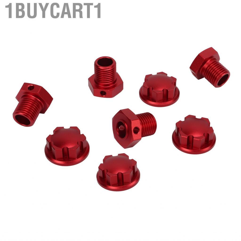1buycart1 RiToEasysports 17mm RC Wheel Hubs Hex Kit Bộ chuyển đổi hợp kim nhôm để nâng cấp 1/10 (Màu đỏ)