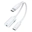 Btsg Sạc đồng thời Bộ chuyển đổi nghe Loại C sang Loại C + 3 5mm PD60W Bộ chuyển đổi nguồn DACs Chip âm thanh Nhôm