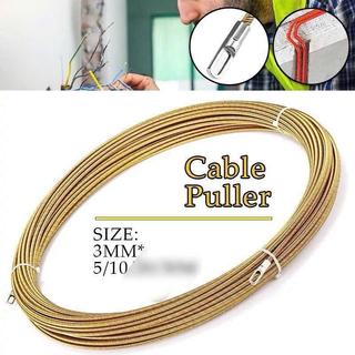 ￼Dây mồi luồn điện cáp Có Bánh xe 4mm bánh xe, đầu bi tròn loại 10m, 15m (Tặng 2 dây thít nối)