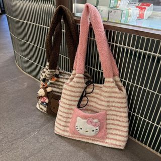 Túi xách nữ một vai Teddy Furry bán chạy mùa thu đông 2025 Tote dung tích lớn