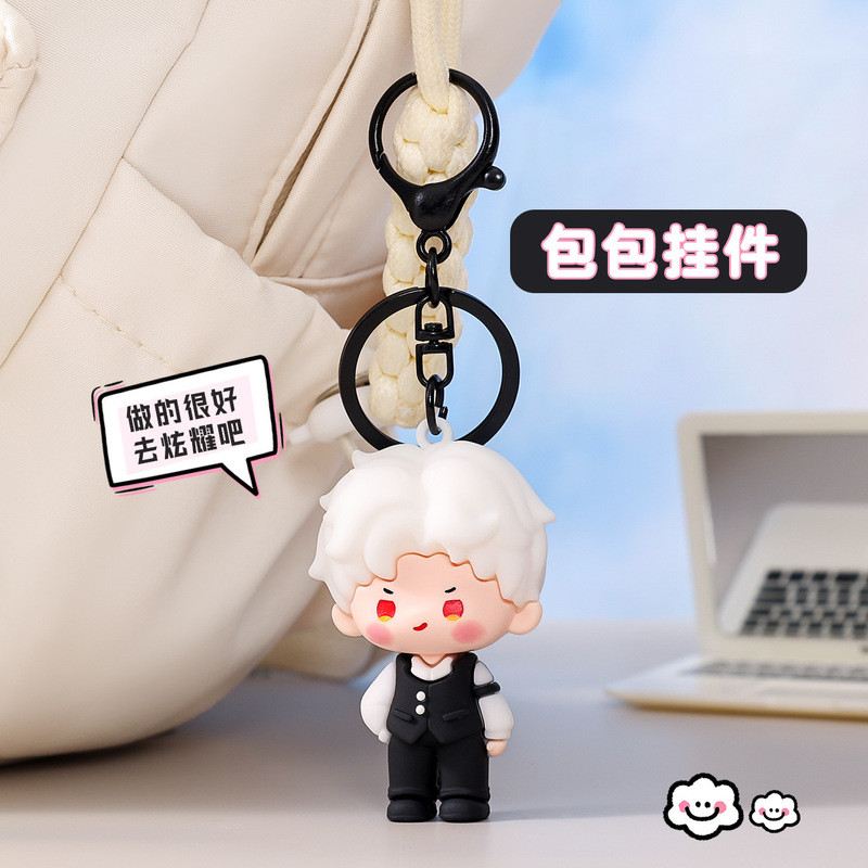 Móc khóa hình Chibi Love and Deepspace – Mặt dây chuyền nhân vật Mini 3D dễ thương, Phụ kiện quyến rũ & quà tặng túi Anime